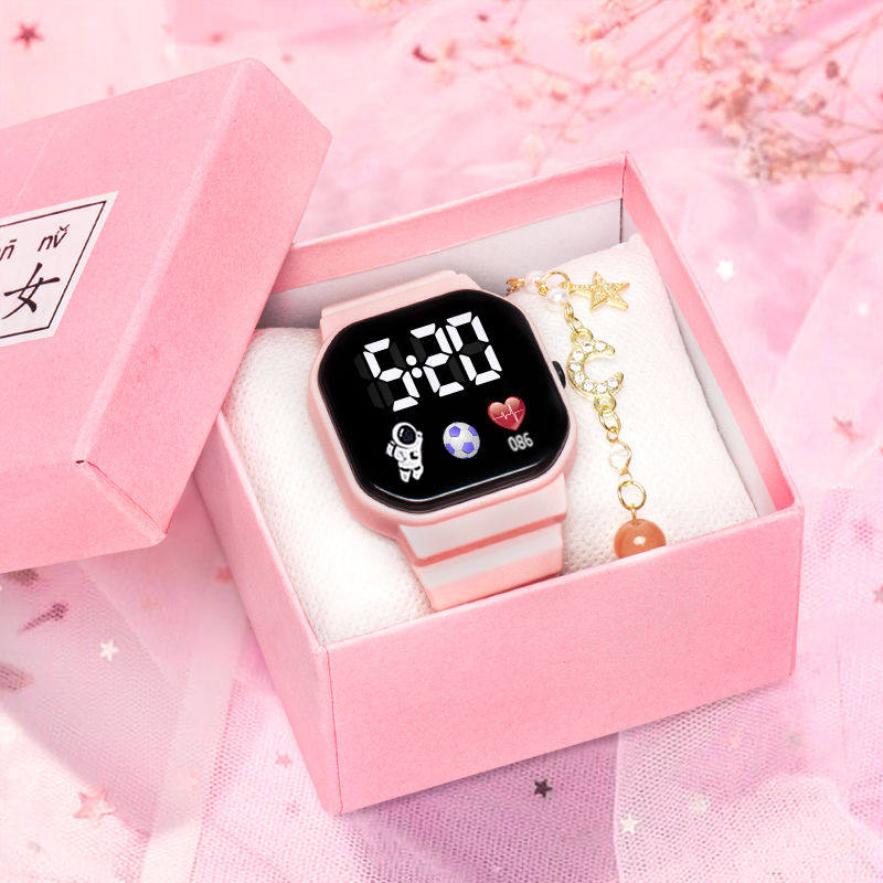 高颜值儿童生日礼物手表女孩小学生幼儿园女童防水祇看时间电子表,3C数码配件,USB多功能数码宝,淘宝优惠券,粉丝福利购,淘宝优惠卷