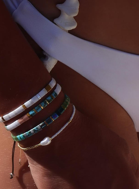 MLGM新套装Tila手链小众设计轻奢高级感欧美波西米亚风叠戴手串女