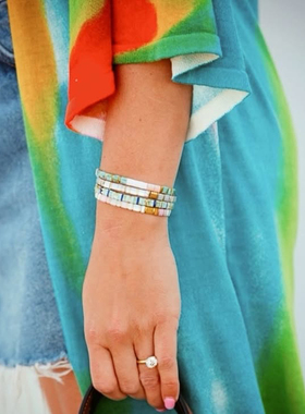 MLGM小众设计感Tila手链女简约百搭弹力手链波西米亚风手饰女礼物