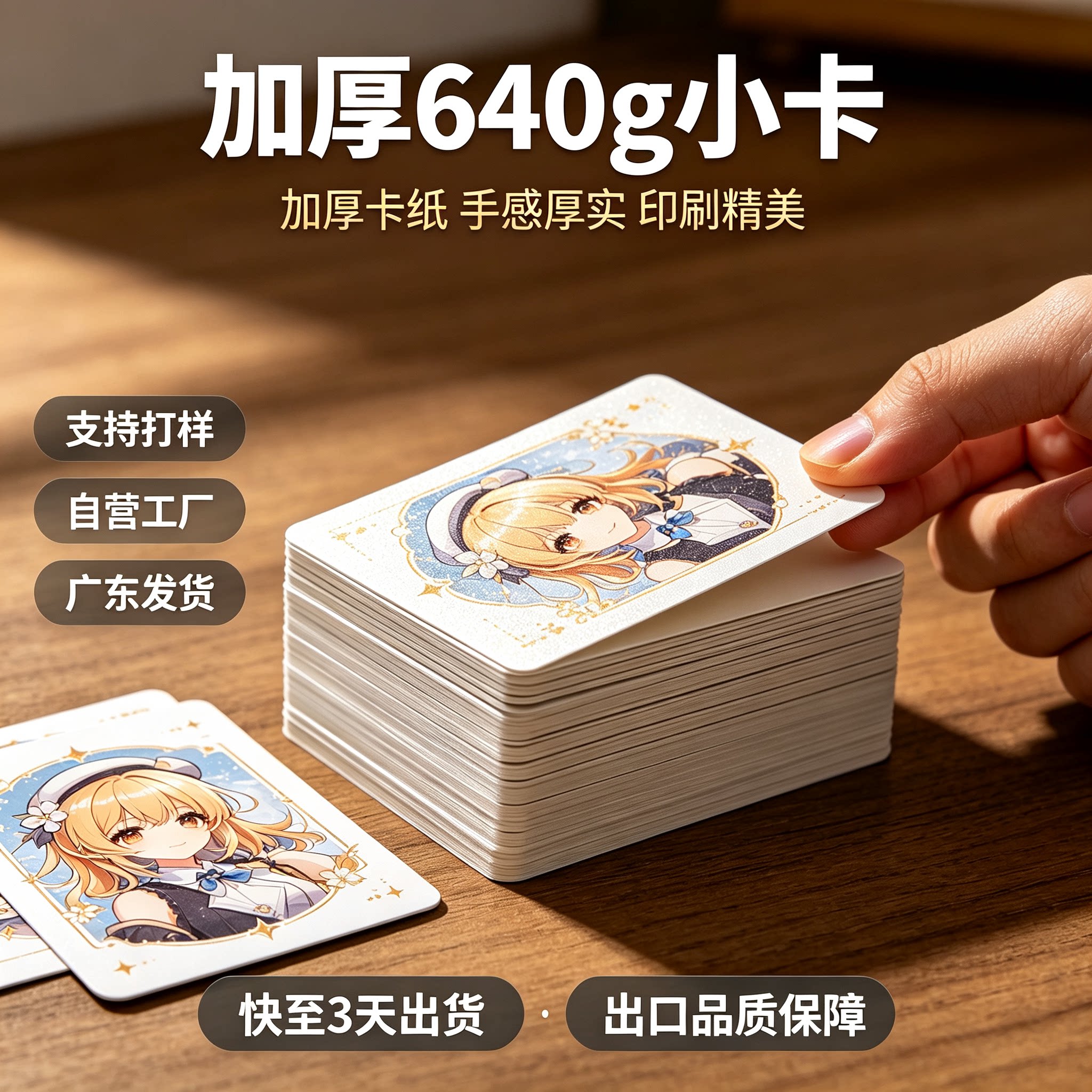 游戏卡牌定制高端加厚卡 桌游卡牌1cm厚度双面印刷来图定制工厂图片