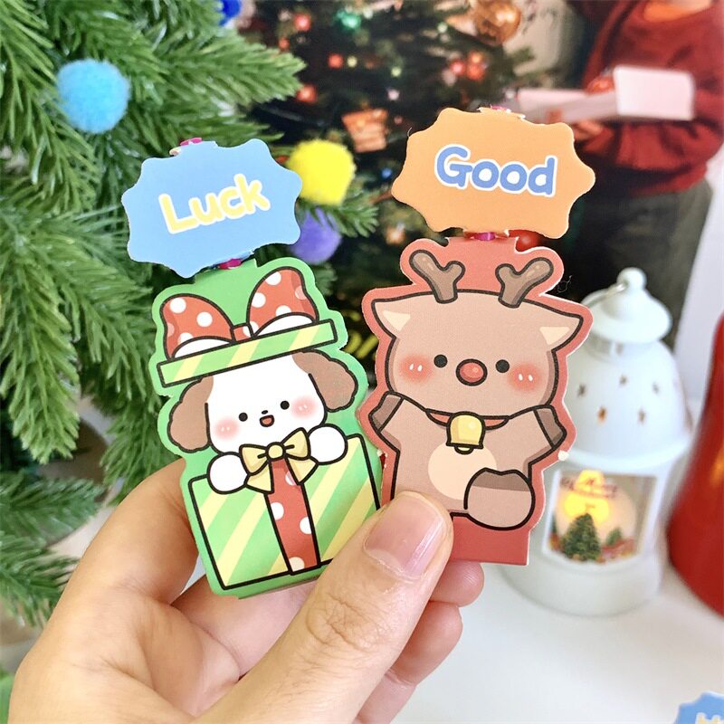 工厂价圣诞节卡通棒棒糖卡纸鼓励祝福卡通贺卡学生语励志卡送装饰