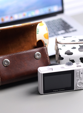 适用于佳能G7X2 G7X3 索尼ZV1 RX100M/4/5/6 CCD卡片相机包黑卡相机包单肩斜挎款皮质防水防摔防震便携收纳包