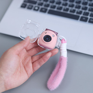 自拍镜拍照精灵高透水晶透明壳 适用于instax Pal拍照精灵水晶壳防刮防摔Pal套装透明保护壳搭配毛绒手绳