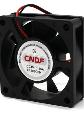 CNDF TFS-6020H轴流直流散热风扇DC12V/24V直流风机6cm变频器电机