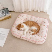 加厚宠物趴趴垫睡垫猫双面垫子睡觉用猫窝四季 通用比熊狗窝可拆洗