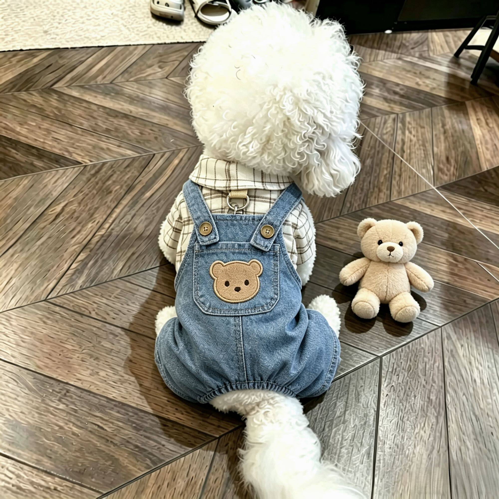 狗狗衣服可牵引背带裤春秋季泰迪比熊博美幼犬雪纳瑞小型犬四脚衣