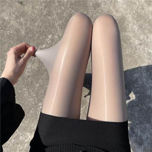 极光马油丝袜女款超薄透肤连裤袜 冬季性感水光光滑丝袜手撕黑丝