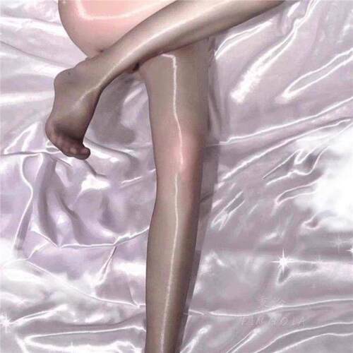 油光丝袜超细腻马油显瘦夏季油亮黑丝极光美腿少女白色丝袜防勾丝