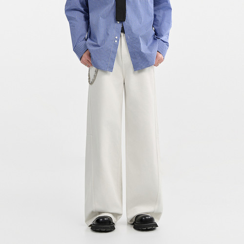 伯爵卓尔春季水洗牛仔直筒休闲裤