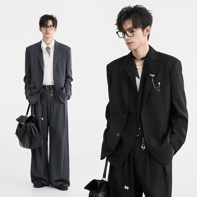 伯爵卓尔春季高级感痞帅休闲西装