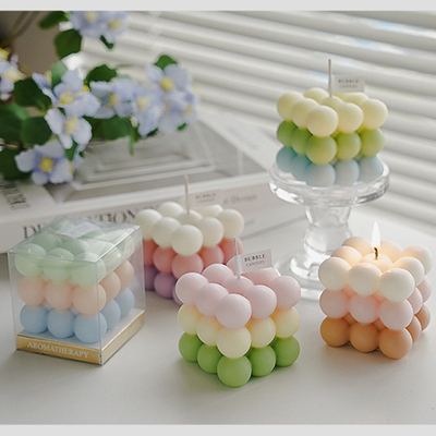 2026香氛手工蜡烛创意高级感伴手礼candle造型魔方香薰蜡烛礼盒