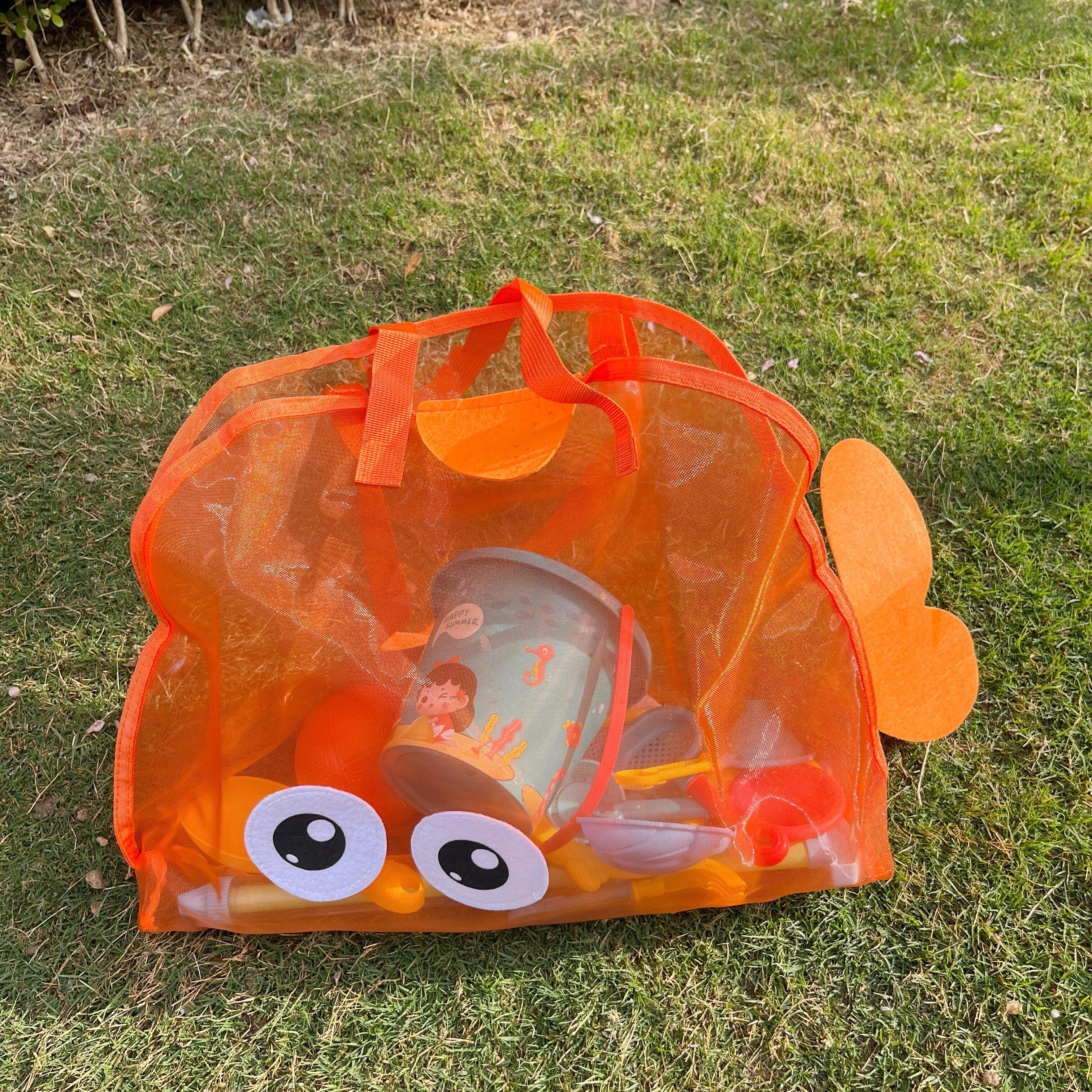 可爱大眼睛防水沙滩包旅行便携防潮手提杂物袋儿童玩具泳衣收纳包