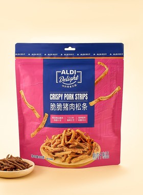上海奥乐齐 ALDI Delight 脆脆猪肉松条 80g 熟肉干制品 网红零食