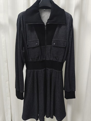 韩国原单egoist25年秋冬新款女装拼接短款连衣裙女百搭显瘦