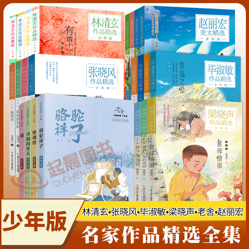 梁晓声老舍毕淑敏赵丽宏林清玄张晓风作品精选少年版名家文学散文经典小学生三四五六年级阅读课外书籍语文写作素材作文技巧书籍