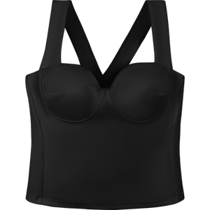 美背心女夏外穿大码抹胸无痕带胸垫文胸一体聚拢内搭黑色吊带上衣