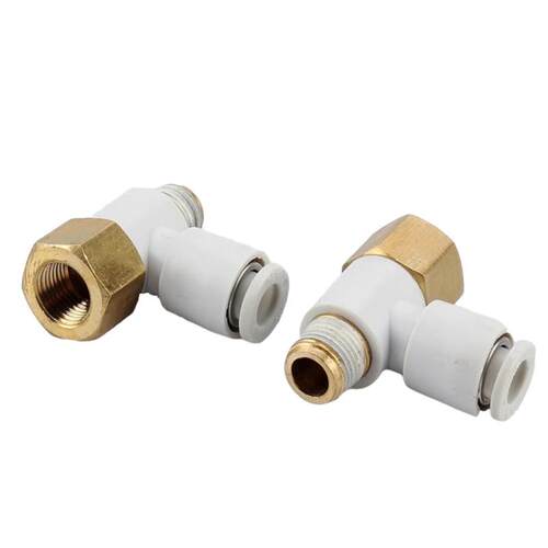 SMC款内外螺纹万向弯头气管接头KB2VF04/06/08/10/12-M5/01/02/03