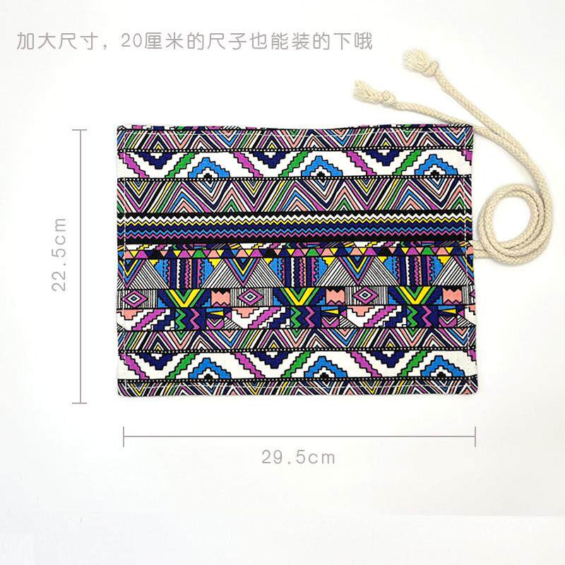 创意大中小学生笔帘男女生卷筒式文具盒初高中大容量帆布卷笔袋