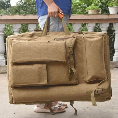 加大加厚帆布写生画板袋大容量52*72双肩背素描国画卡纸美术画包