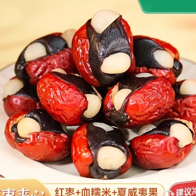 糯米枣夹追剧开袋即食独立包装红枣夹果干零食坚果