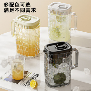 露营冷水壶果汁汽泡水壶大容量凉白开水壶家用水杯冰箱凉水壶 夏季