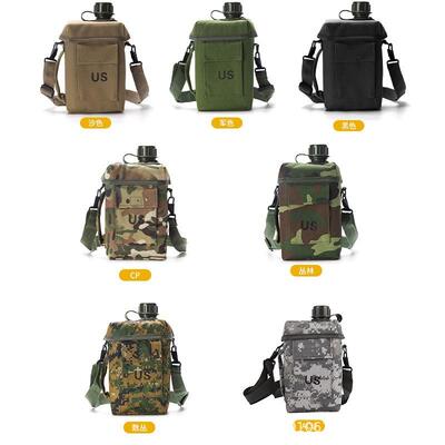 军旅2升水壶美式US军训户外登山运动老式怀旧扁大容量pe塑料野外