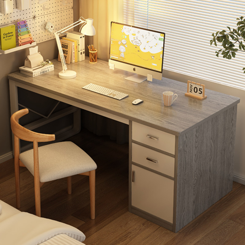 电脑桌台式家用书桌学生写字桌学习桌子简易带抽屉桌子卧室办公桌