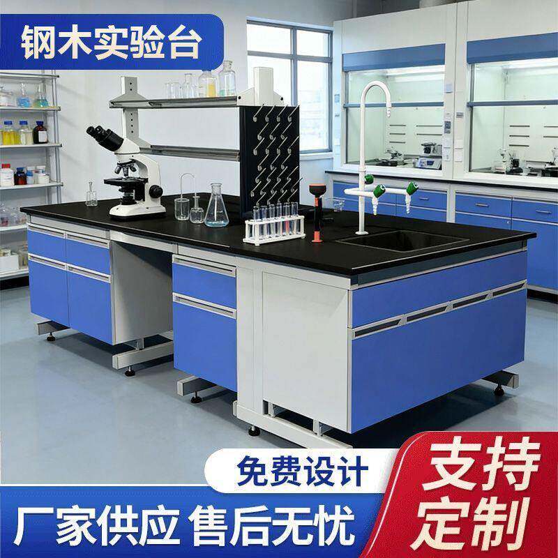 钢木实验室工作台全钢实验台化验室操作台化学实验桌试验台通风柜