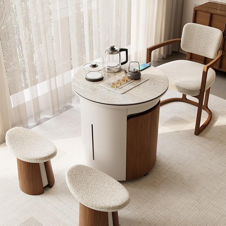 阳台可移动茶桌小户型家用现代简约新款边几烧水壶泡茶台一体茶车
