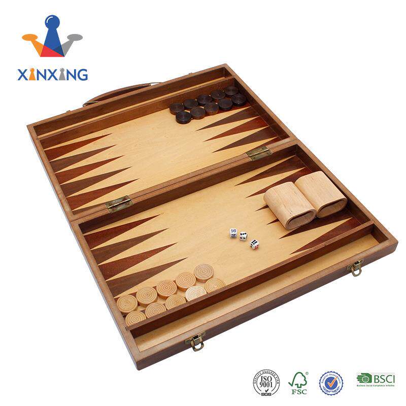 木质折叠双陆棋高档棋盒木质西洋益智游戏双陆棋套装包装