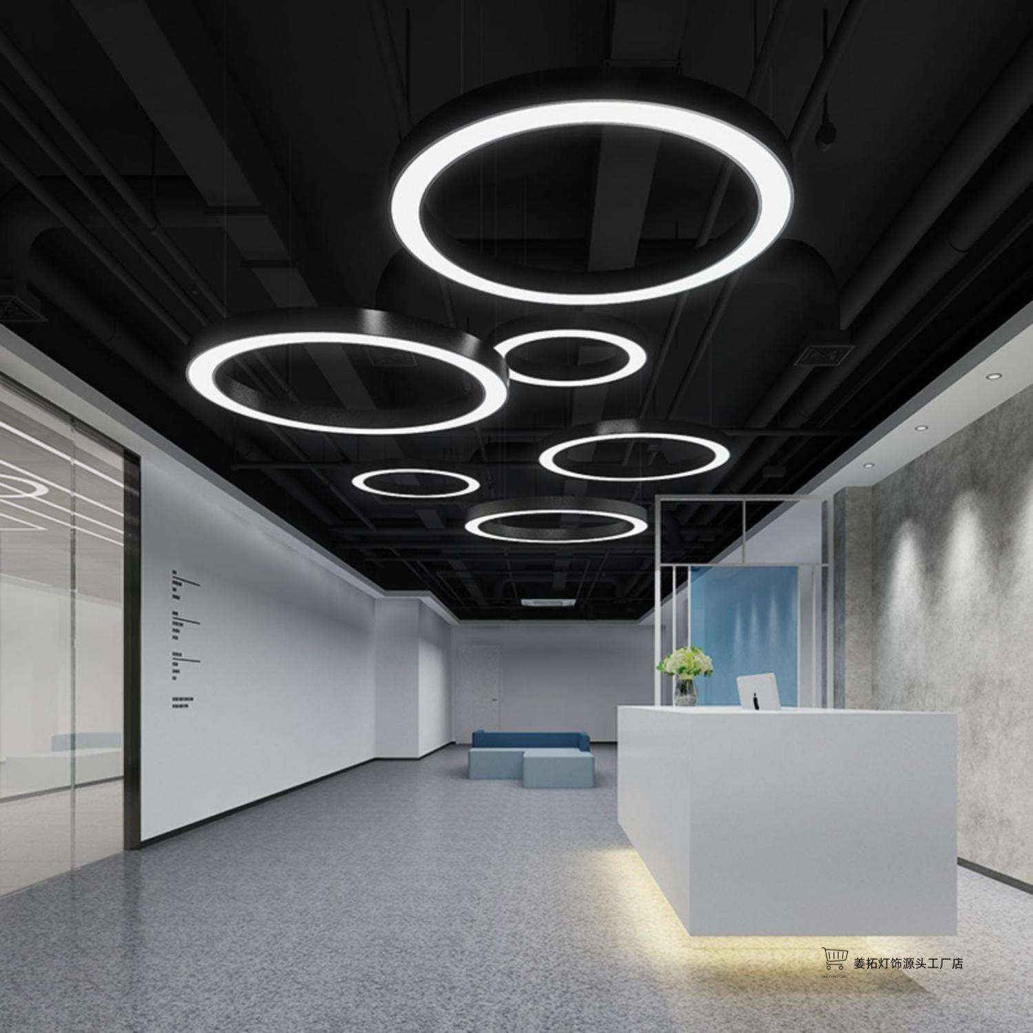 led造型灯圆形异形灯会议室餐厅舞蹈室商场现代简约工业风吊顶灯