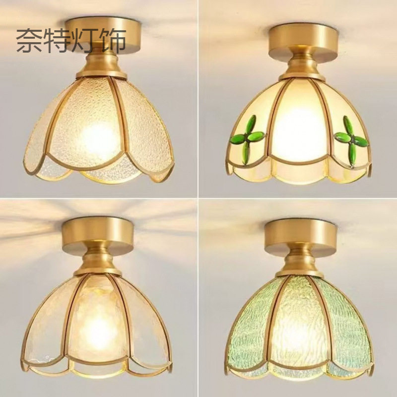 法式复古地中海走廊过道阳台吸顶灯创意简约玄关道衣帽间氛围感灯