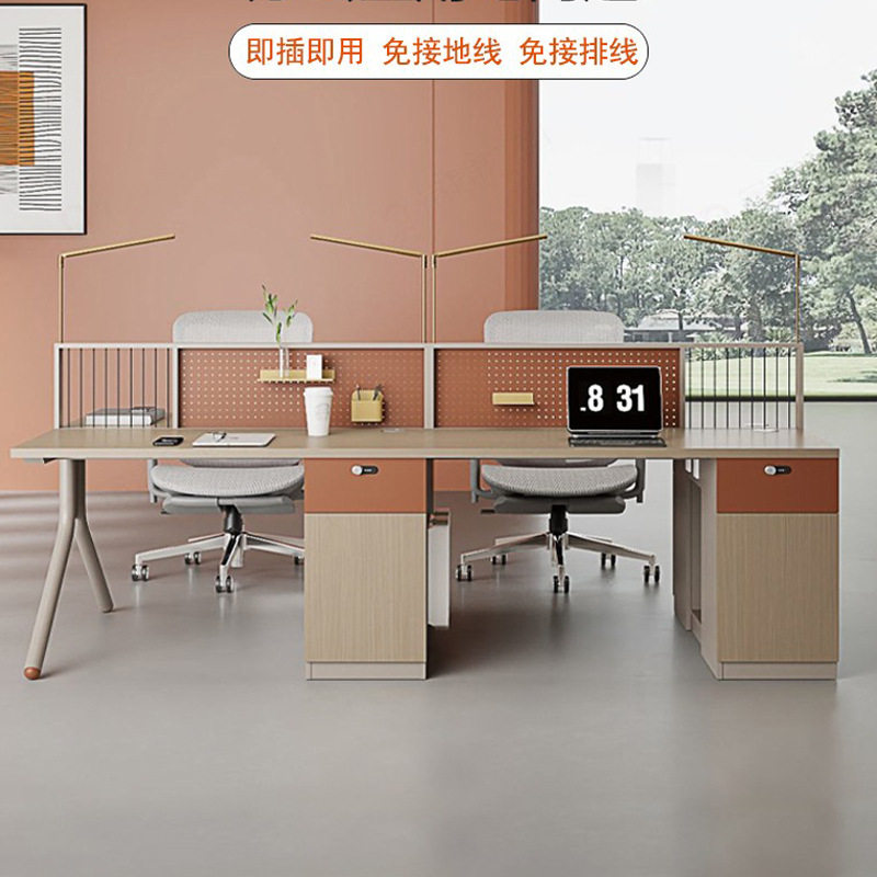 深圳职员办公桌简约现代24/6人位家具办公室员工电脑桌椅组合卡座