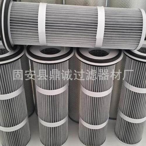 PTFE覆膜阻燃防静电除尘滤筒工业钢电厂钻机抛丸机粉尘滤芯耐高温