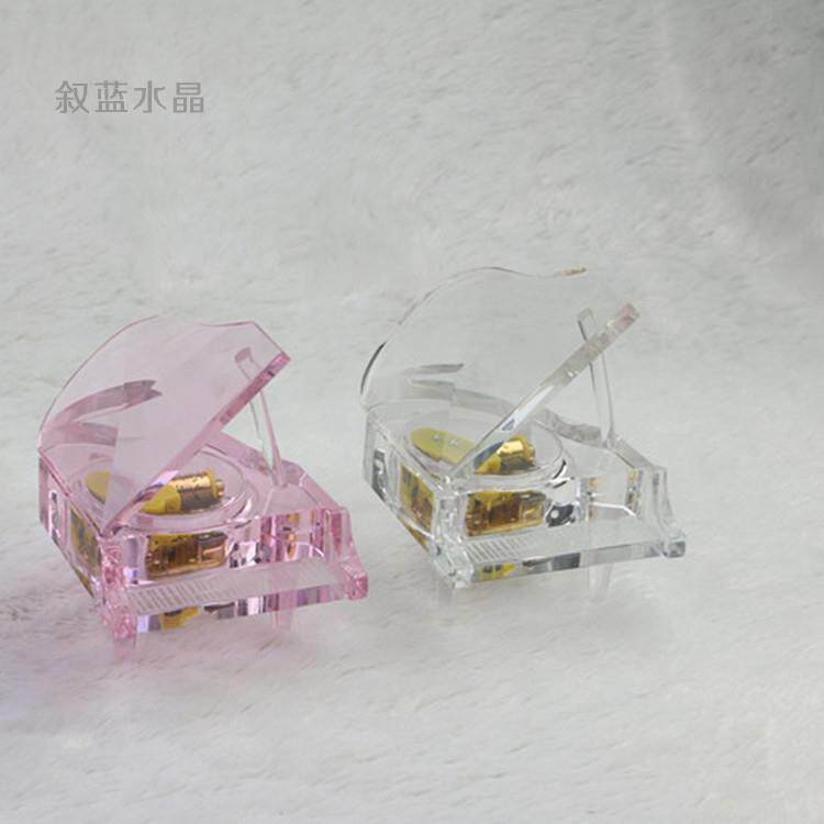 可订水晶钢琴摆件工艺品装饰水晶内雕工艺品电视柜摆饰