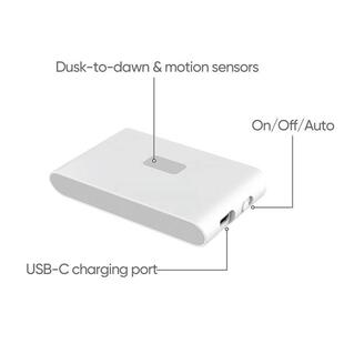 4个装颜色：白色材质：ABSLED人体光能双感应小夜灯充电床头