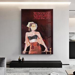 艺术家理查德普林斯RichardPrince装饰画逃脱的护士人物油画