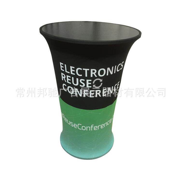 广告前台展会促销台铝合金形象接待台邦驰直销圆形吧台