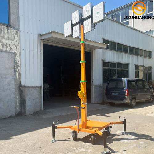 HMF956夜晚市政应急照明灯塔手摇推车式户外泛光灯LightingTower