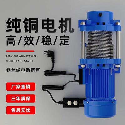 电动葫芦一吨提升机1t/2/0.5吊机卷扬机220v小型家用快速升降起重