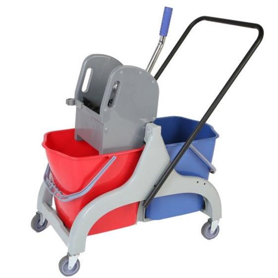 46L双桶榨水车拖把桶商用墩布车地拖桶清洁车挤水车柞水车