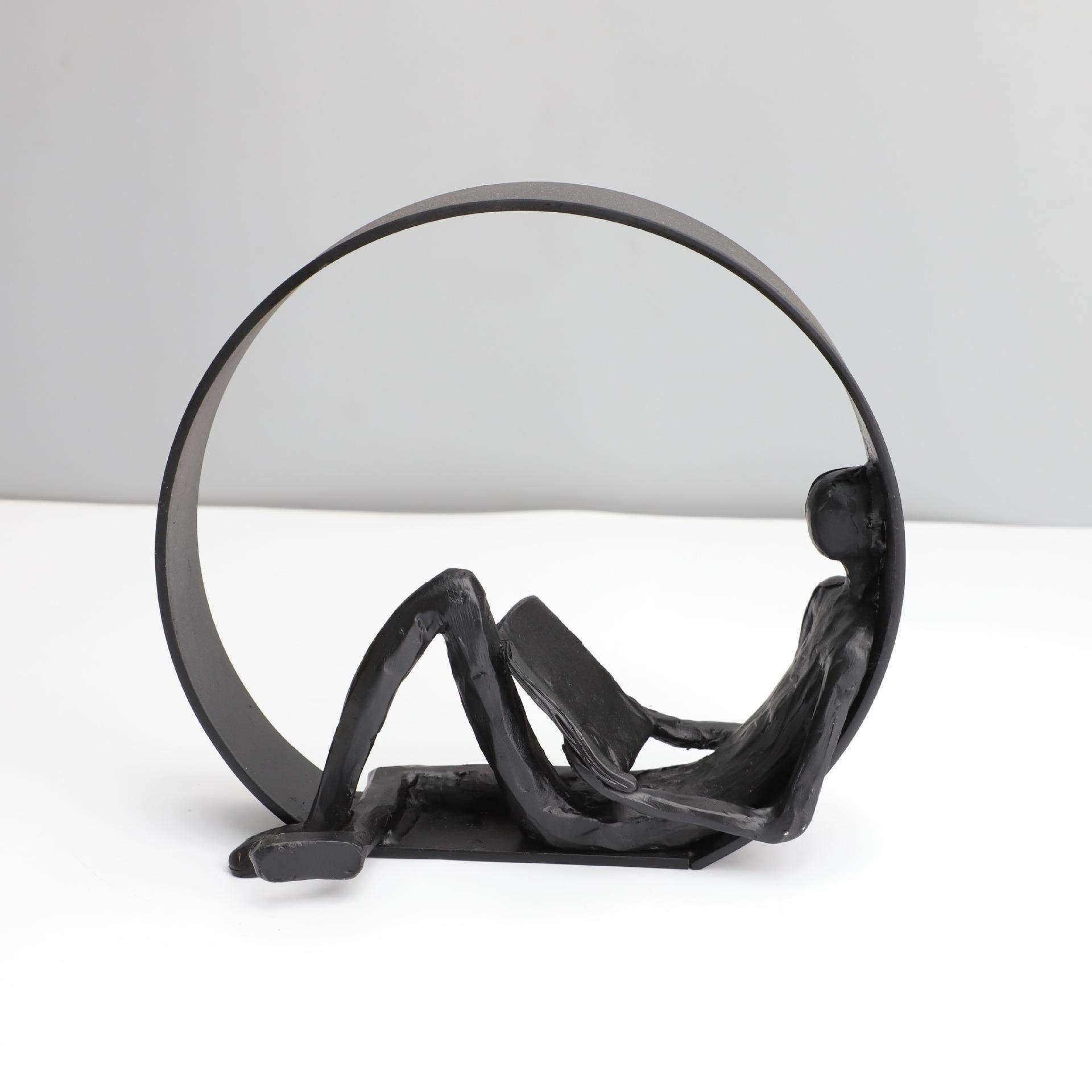 欧式创意铸铁阅读人物摆件样板房电视柜茶几客厅玄关家居软装饰品,电子元器件市场,其它元器件,淘宝优惠券,粉丝福利购,淘宝优惠卷