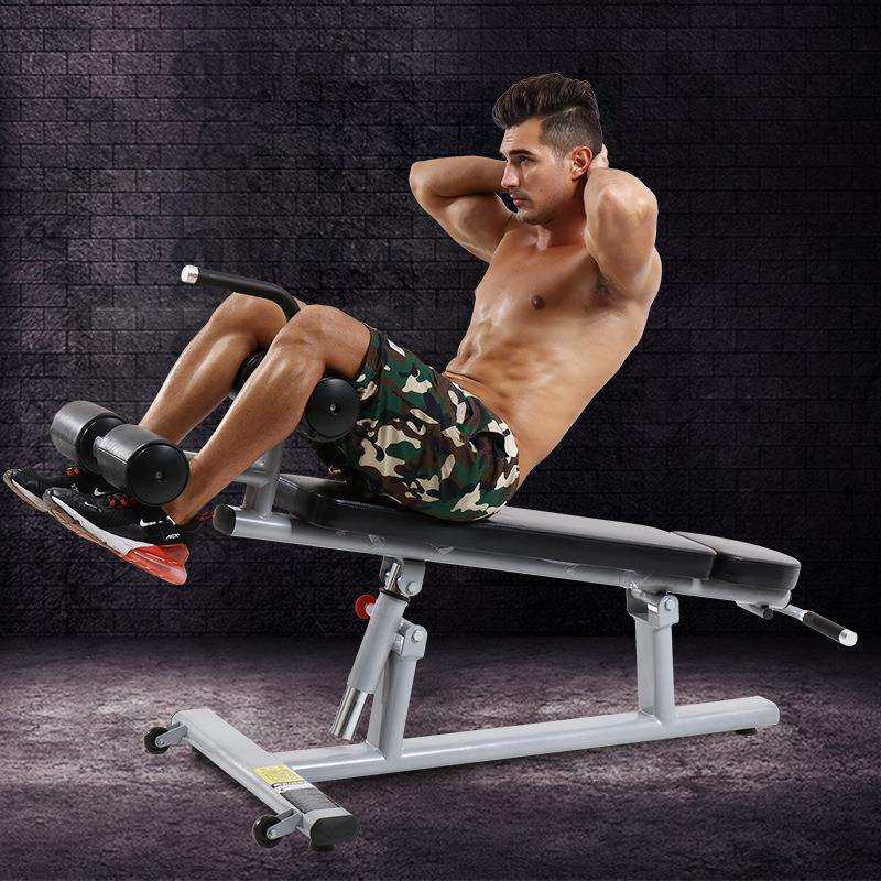 下斜腹肌板仰卧起坐辅助器商用健身椅可调节力量训练器材健身房