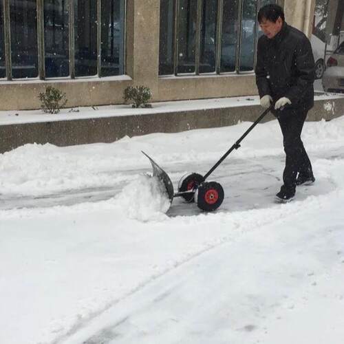 新款轮式手推雪铲大号雪锹铲子铲雪工具除雪设备推雪板神器扫雪车