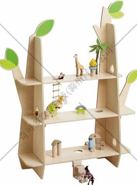 奇可多幼儿园学校图书馆书店用书架儿童房图书架玩具架隔板置物架