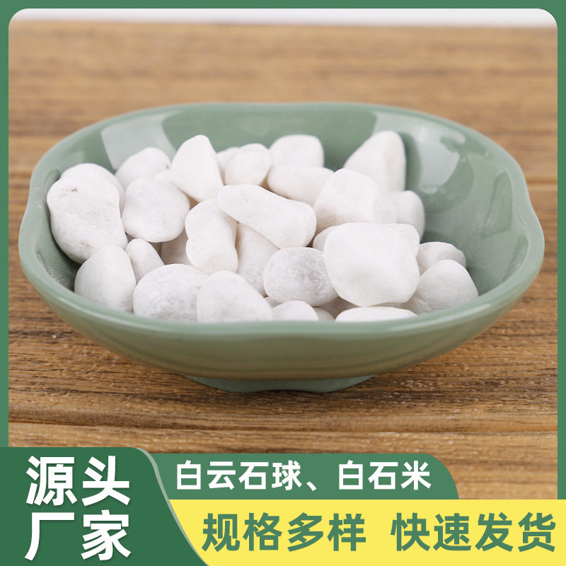 厂家批发白石雪花白 白石子盆栽铺面园艺庭院造景工程白砂白石米