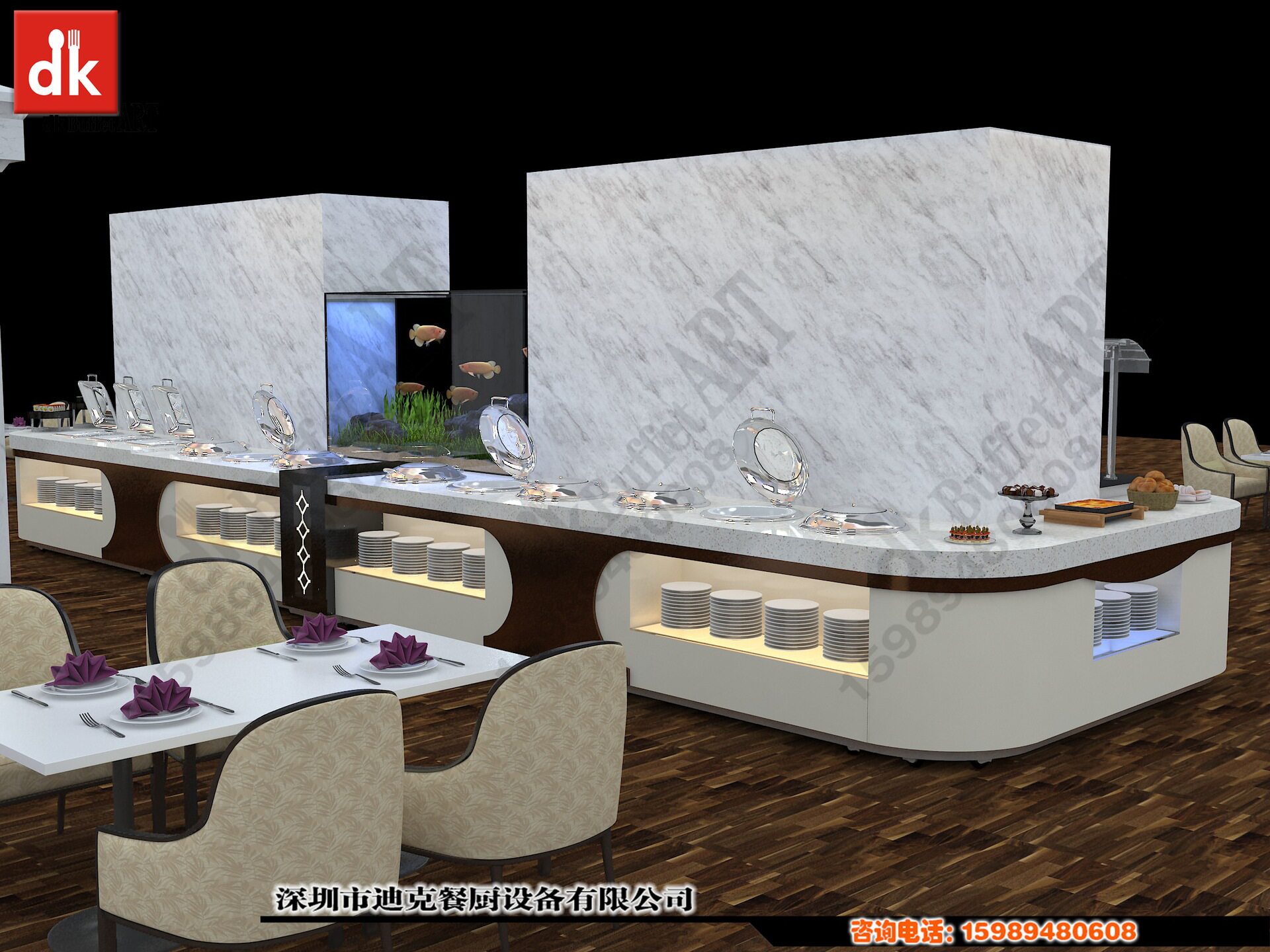 食堂自助可移动热菜台设计制作
