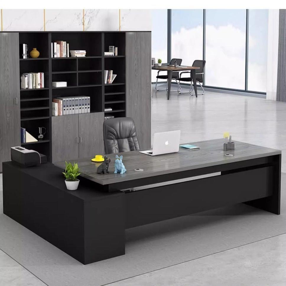 大班台老板桌现代简约办公室家具桌椅组合经理单人桌子总裁办公桌