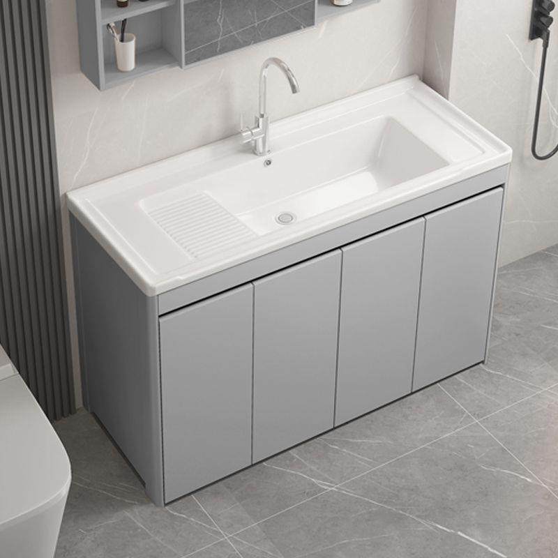 加厚蜂窝铝阳台卫生间洗衣柜一体陶瓷洗衣盆带搓板水落地浴室柜