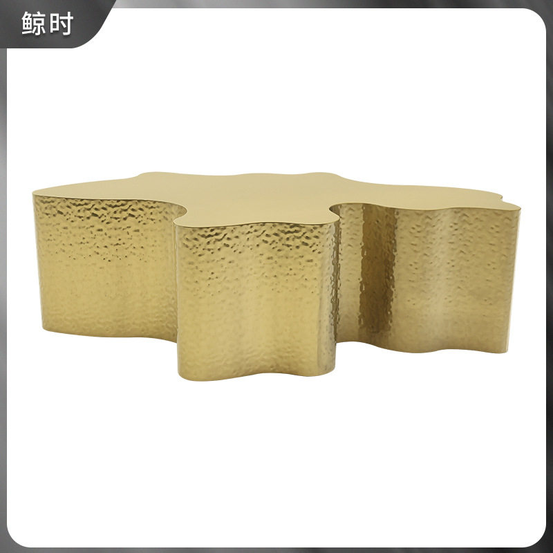 厂家现代简约金属异形茶几 设计师款艺术感创意不规则酒店ktv茶桌